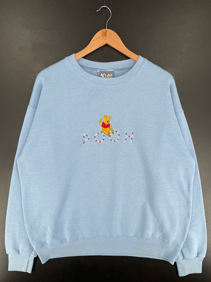 90’s DISNEY WINNIE THE POOH Made in USA Size L Vintage Sweat-shirt / E8411S