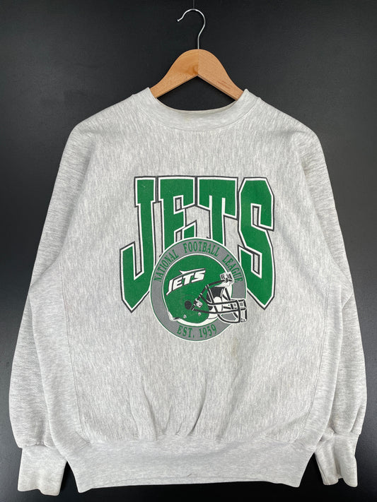 90's NEW YORK JETS Made in USA Size XL Vintage NFL Sweat-shirt / F1356S