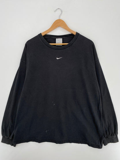 90’s NIKE CENTER SWOOSH Made in USA Size XL Vintage Long Sleeve T-shirt / E7198T