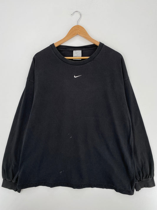 90’s NIKE CENTER SWOOSH Made in USA Size XL Vintage Long Sleeve T-shirt / E7198T