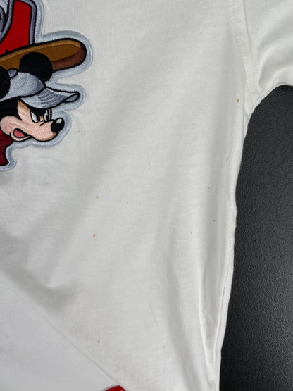 .00' DISNEY MICKEY Size L Vintage Baseball-Shirt / E8493T