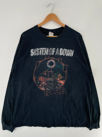 2005 SYSTEM OF A DOWN Size XL Music Tour Long Sleeve T-shirt / E6950T