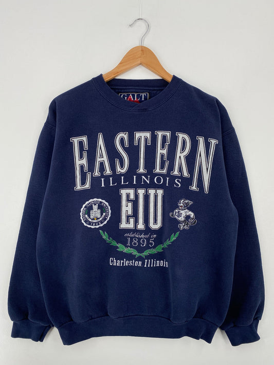 90's EASTERN ILLINOIS Made in USA Size M Vintage College Sweat-Shirt / F6939S