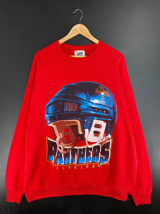 90’s FLORIDA PANTHERS Made in USA Size XXL Vintage NFL Sweat Shirt / F7438S