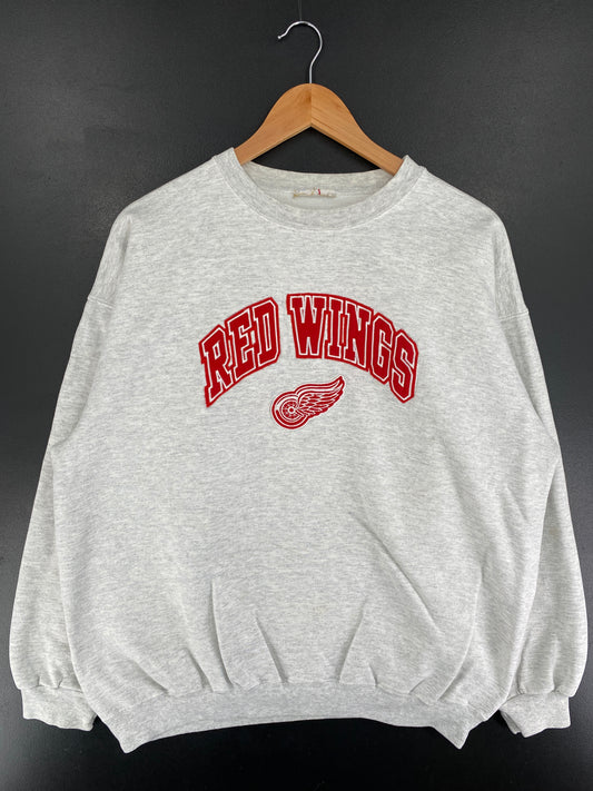 Vintage DETROIT RED WINGS Size Approx.XL Vintage NHL Sweat-Shirt / F362S