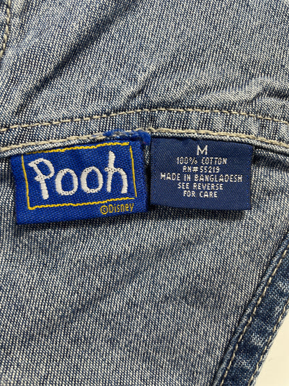 00' DISNEY WINNIE THE POOH Size M Vintage Denim Overall / E7877P