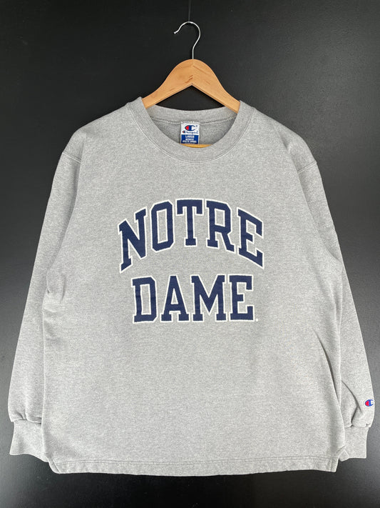90’s CHAMPION x NOTRE DAME Size L Vintage College Sweat-shirt / F6452S