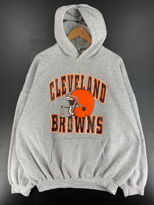 Vintage CLEVELAND BROWNS Size XXXL NFL Hoodie Sweat-Shirt / E9126S