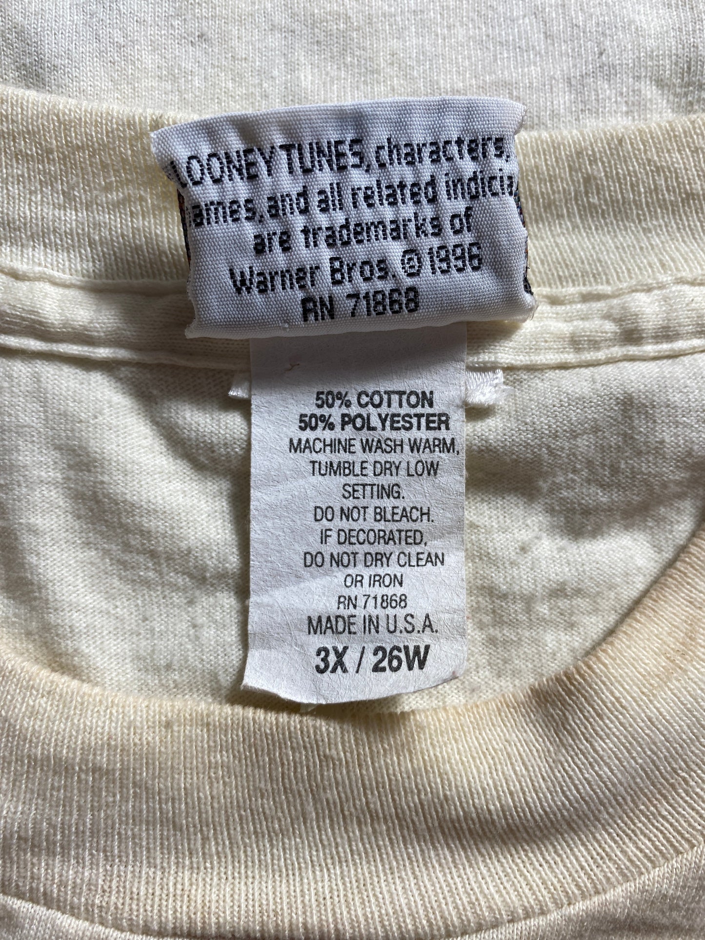 (XXXL) 1996 LOONEY TUNES DAFFY DUCK Vintage T-Shirts / A0821T
