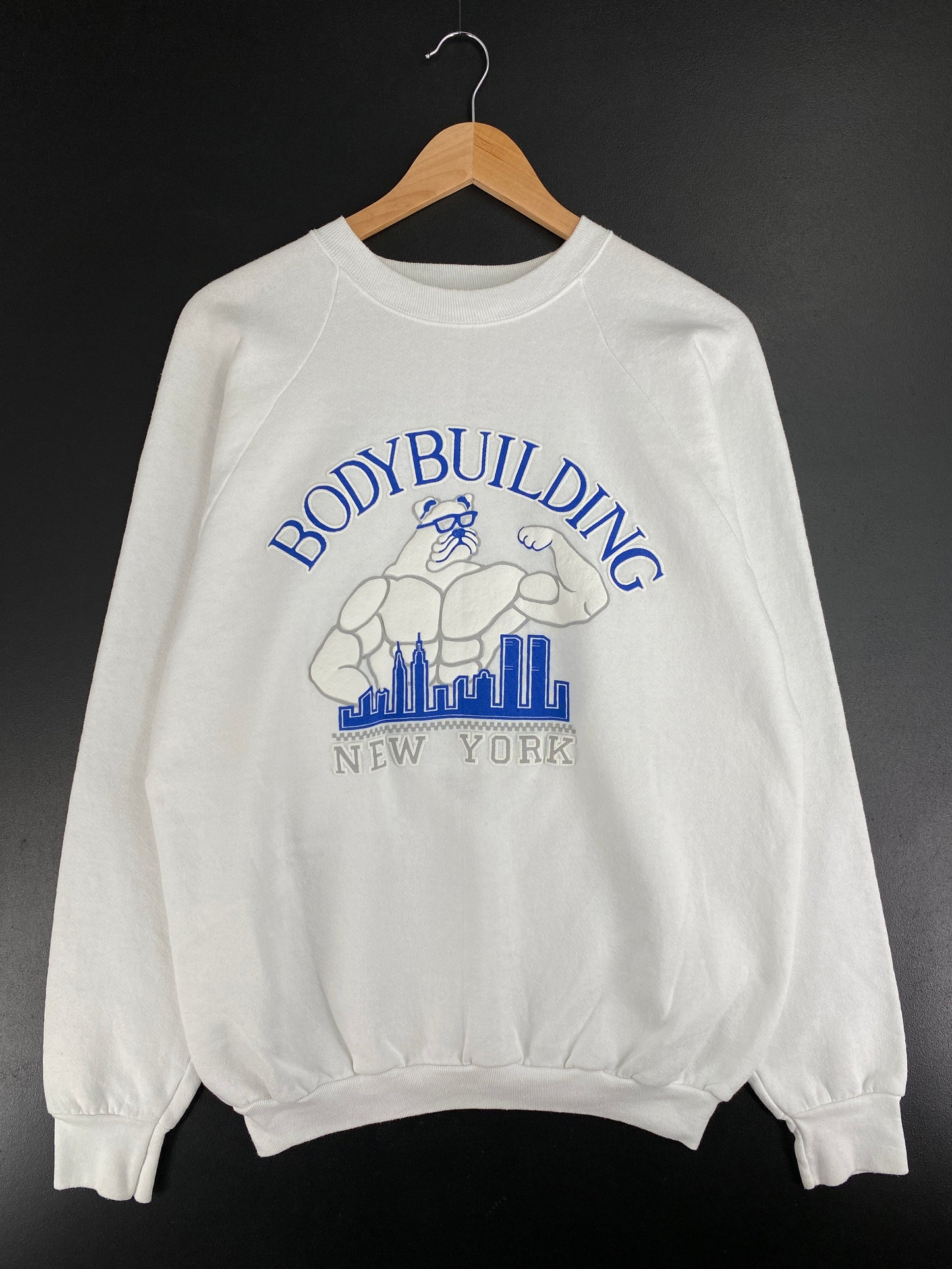 90's BODYBUILDING Made in USA Size XL Vintage Sweat-shirt / F1716S