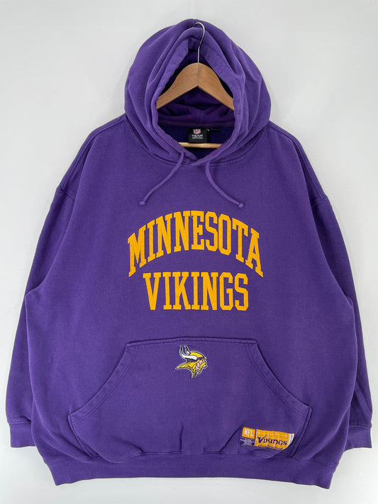 Vintage MINNESOTA VIKINGS Size XXXL Vintage NFL Hoodie Sweat-Shirt / E6804S