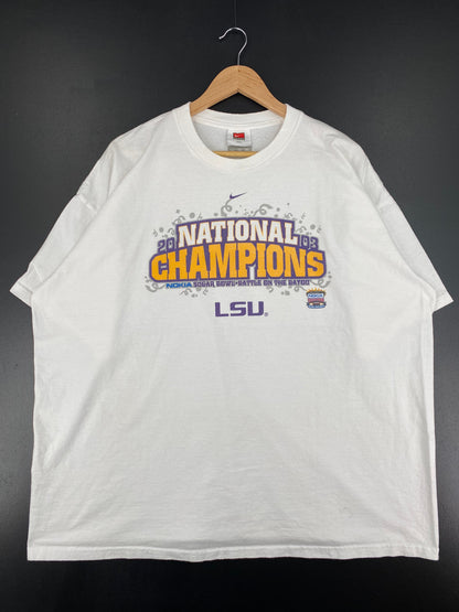 2003 NIKE x LSU TIGERS Size XXL Vintage College T-Shirt / F346T