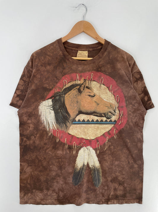 Vintage THE MOUNTAIN x HORSE Made in USA Size L Animal T-shirt / F4233T
