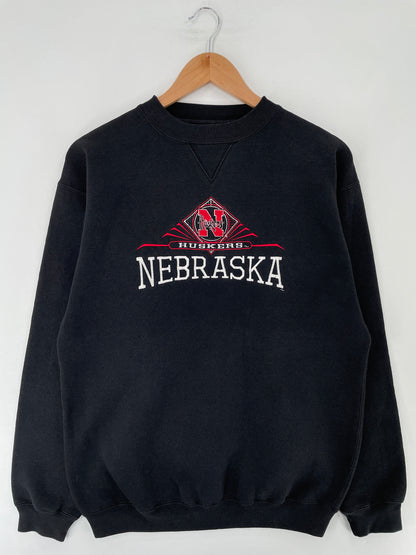 00' NEBRASKA HUSKERS Size M Vintage College Sweat-Shirt / E8032S