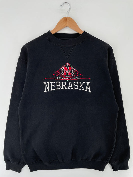 00' NEBRASKA HUSKERS Size M Vintage College Sweat-Shirt / E8032S