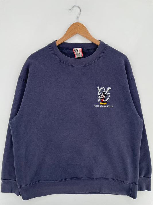 90's DISNEY MICKEY Made in USA Size Approx.L Vintage Sweat-shirt / G3622S