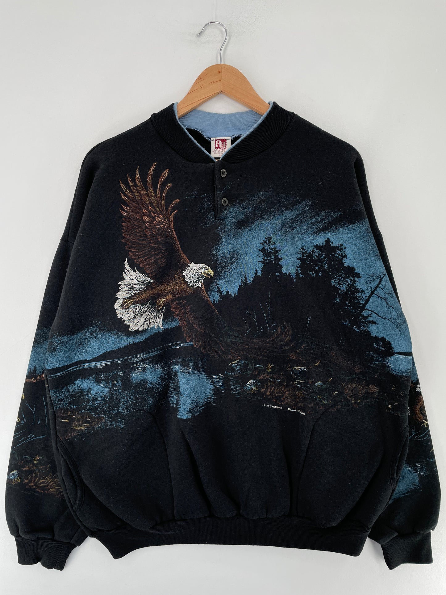 90's EAGLE Made in USA Size XL Vintage Animal Sweat-Shirt / E7434S