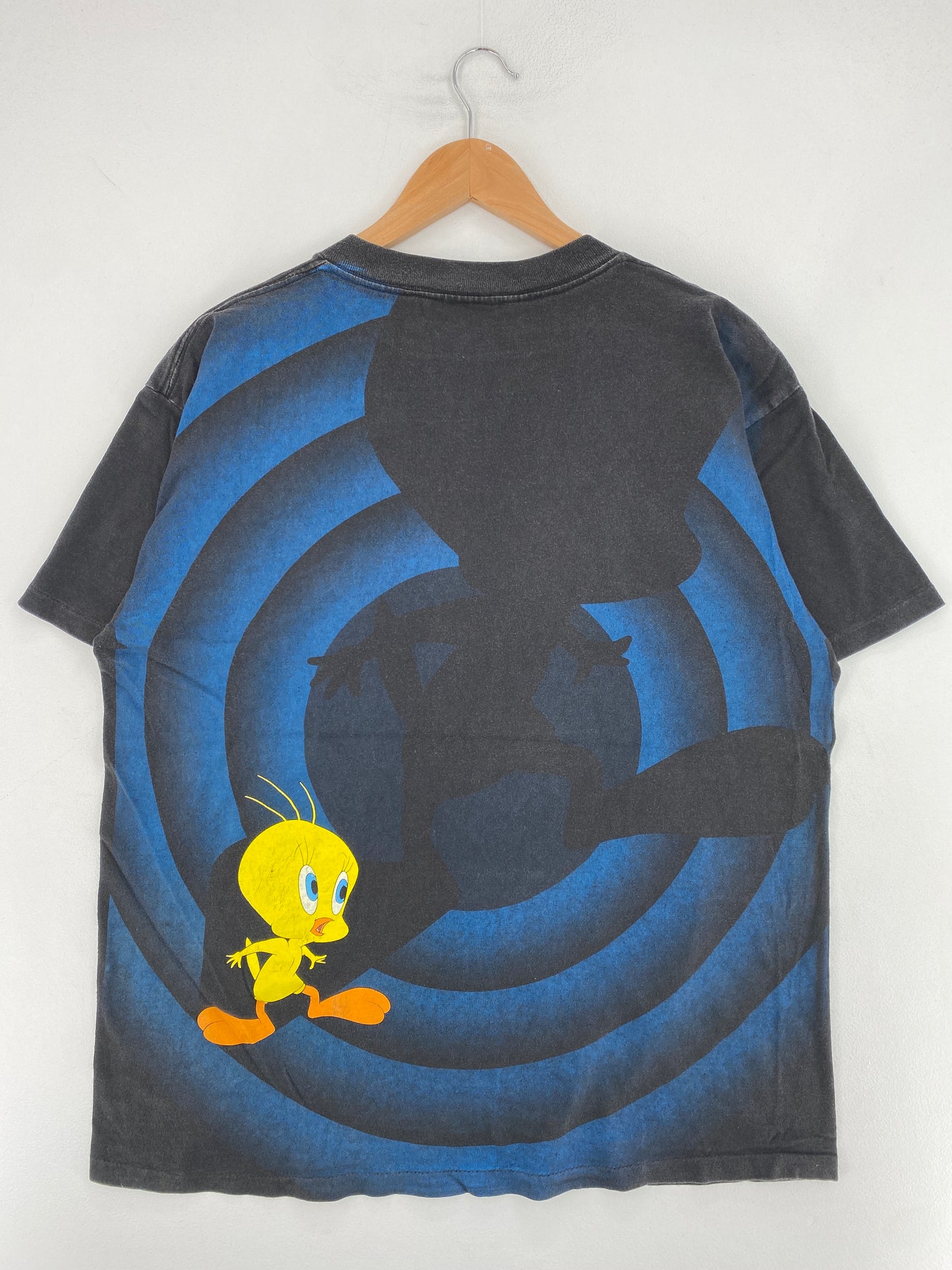 90's LOONEY TUNES TWEETY Made in USA Size L Vintage T-Shirt / E9349T