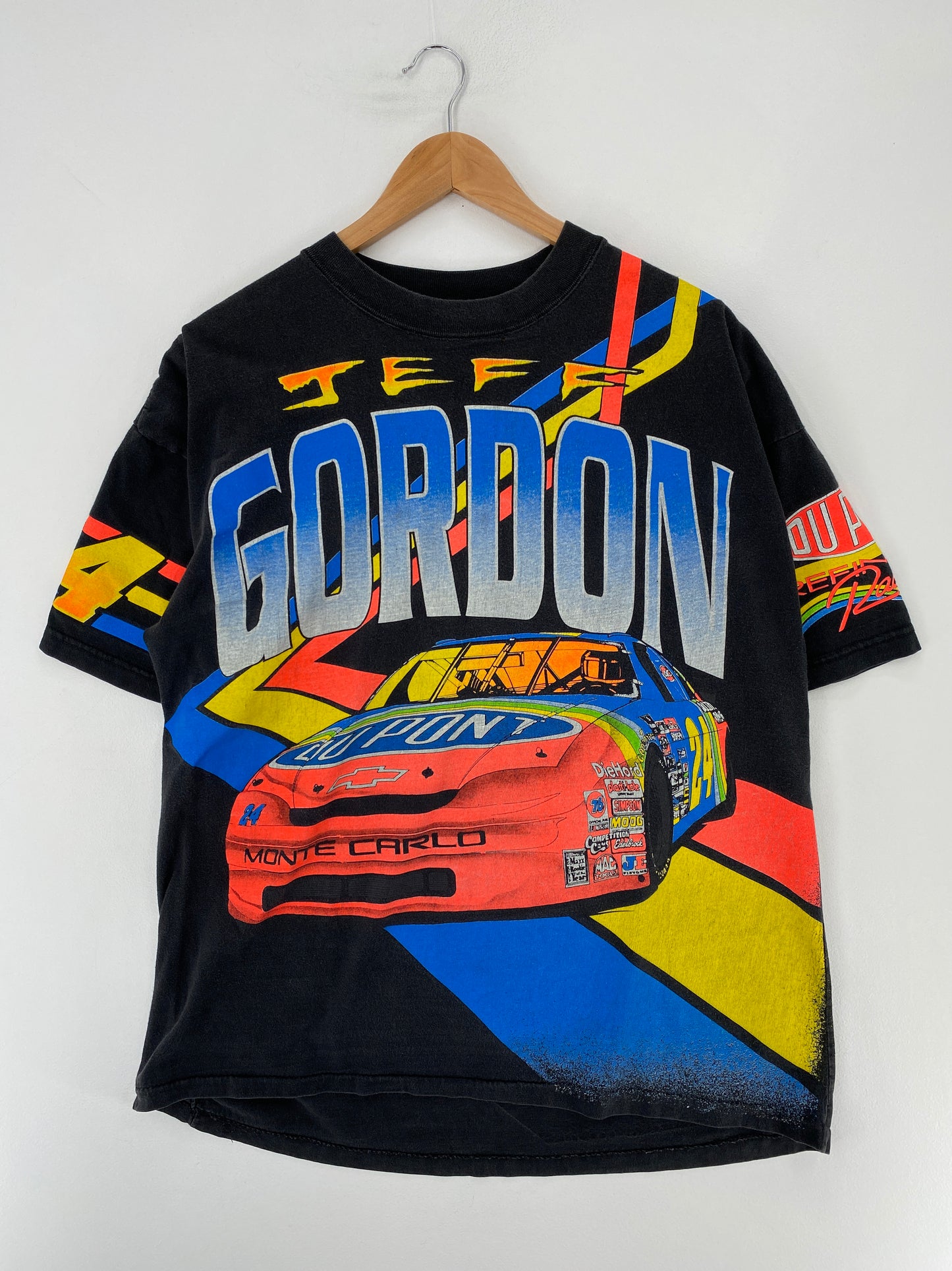 1995 NASCAR JEFF GORDON Made in USA Size L Vintage Racing T-Shirt / E8740T