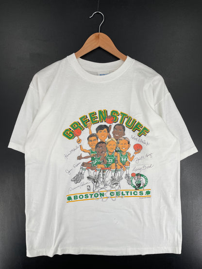 90's SALEM x BOSTON CELTICS Made in USA Size Approx.L Vintage NBA T-shirt / E8071T