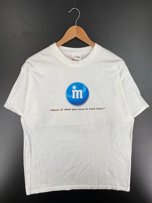 Vintage NASCAR ELLIOTT SADLER x M&M Size L Racing T-shirt / F988T