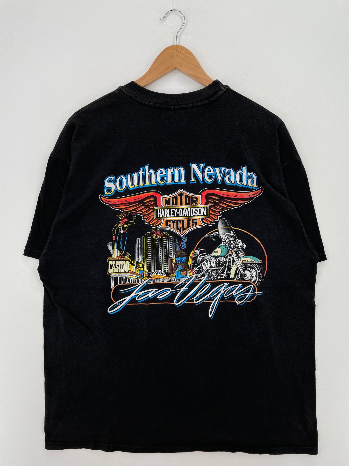 1998 HARLEY DAVIDSON SOUTHERN NEVADA Made in USA Size XL Vintage T-Shirt / F4275T