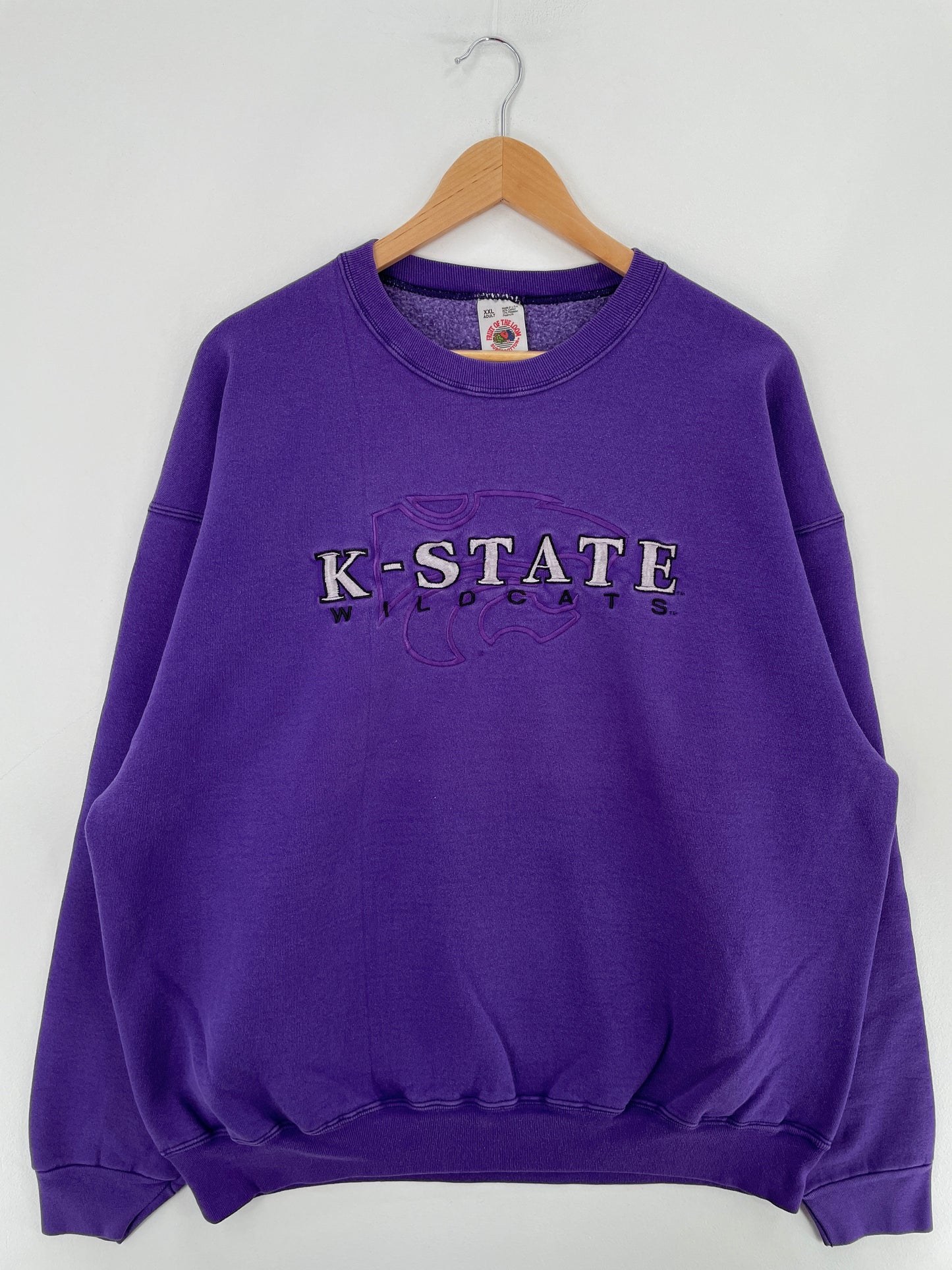 90's KANSAS STATE Made in USA Size XXL Vintage College Sweat-Shirt / F2621S