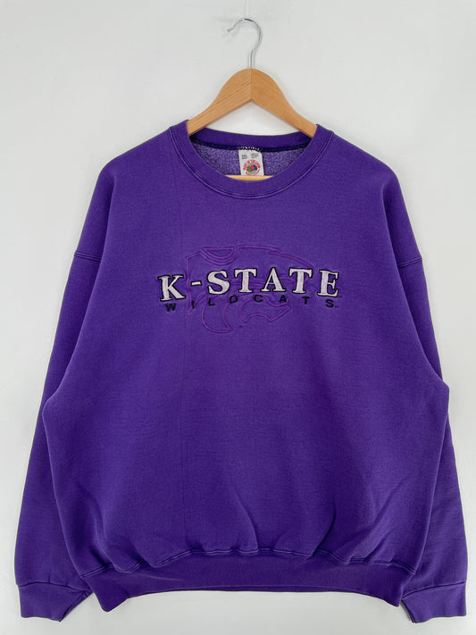 90's KANSAS STATE Made in USA Size XXL Vintage College Sweat-Shirt / F2621S