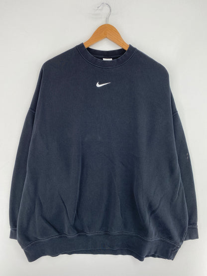 Vintage NIKE CENTER SWOOSH Size L Vintage Sweat-Shirt / E9260S