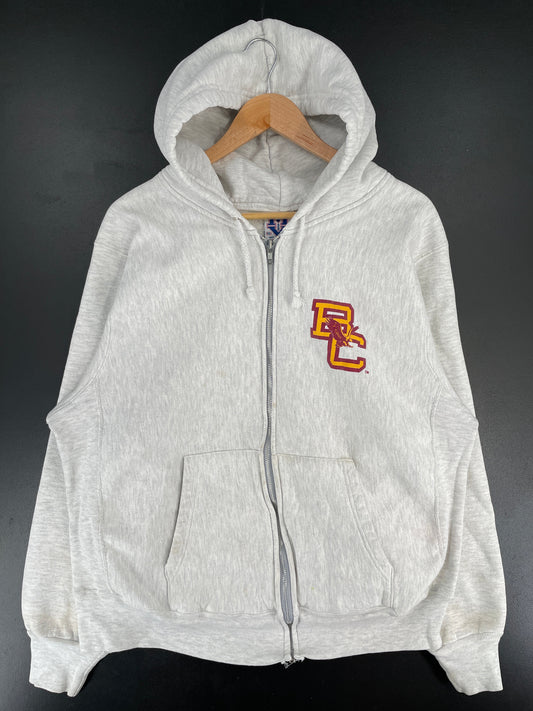 90's BOSTON COLLEGE EAGLES Made in USA Size XXL Vintage College Hoodie Zip-up Sweat-Shirt / F1364S