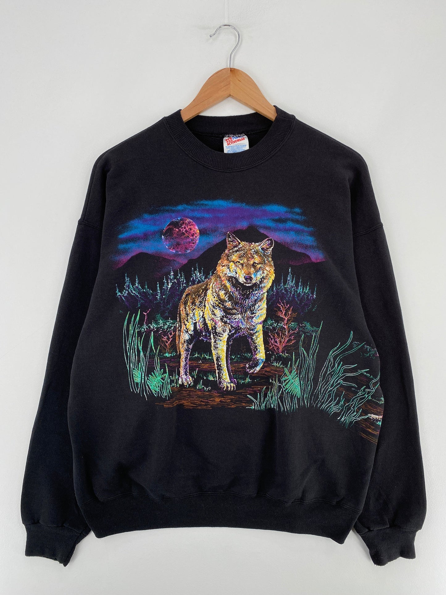90's COYOTE Size XL Animal Sweat-Shirt / F1223S