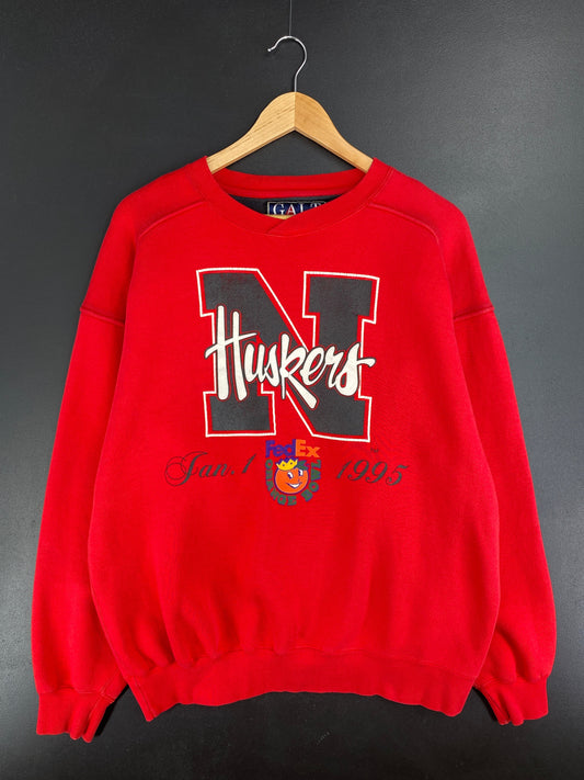 1995 NEBRASKA HUSKERS Size L Vintage College Sweat-Shirt / F1726S