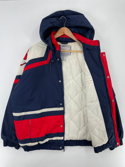 90’s CLEVELAND INDIANS Size L Vintage NFL Padded Nylon Jacket / F3329N