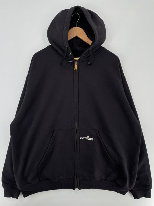 Vintage CARHARTT Size XXL Hoodie Zip-up Sweat-Shirt / G5625S