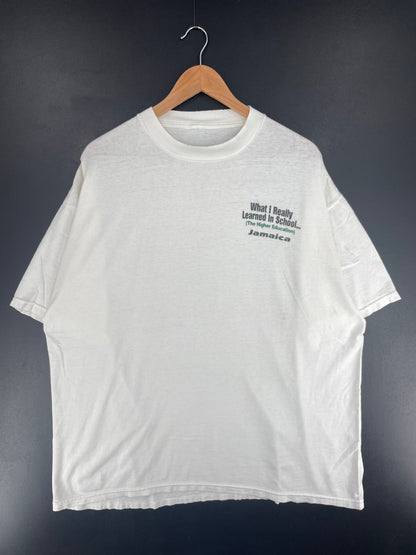 1999 WHAT I REALLY LEARNED IN SCHOOL Size No Tag (Approx. XL) Vintage T-shirt / E8695T