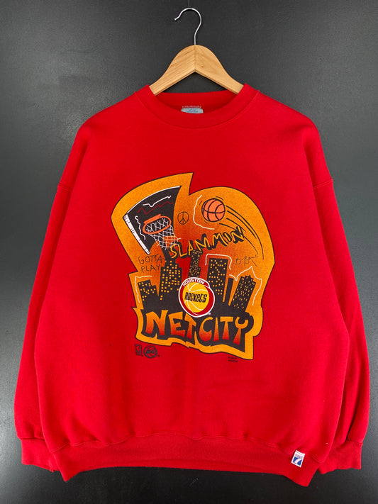 90's ROCKETS Made in USA Size XXL Vintage NBA Sweat-Shirt/ E9824S