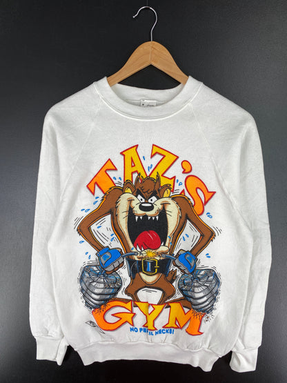 90's LOONEY TUNES TAZ Made in USA Size M Vintage Sweat-shirt / E7168S