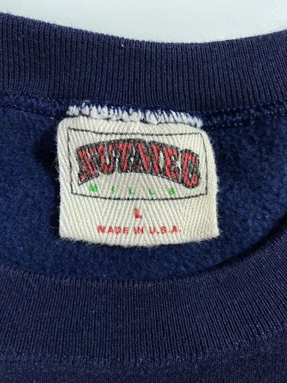 90's NOTRE DAME MAde in USA Size L Vintage College Sweat-shirt / F141S