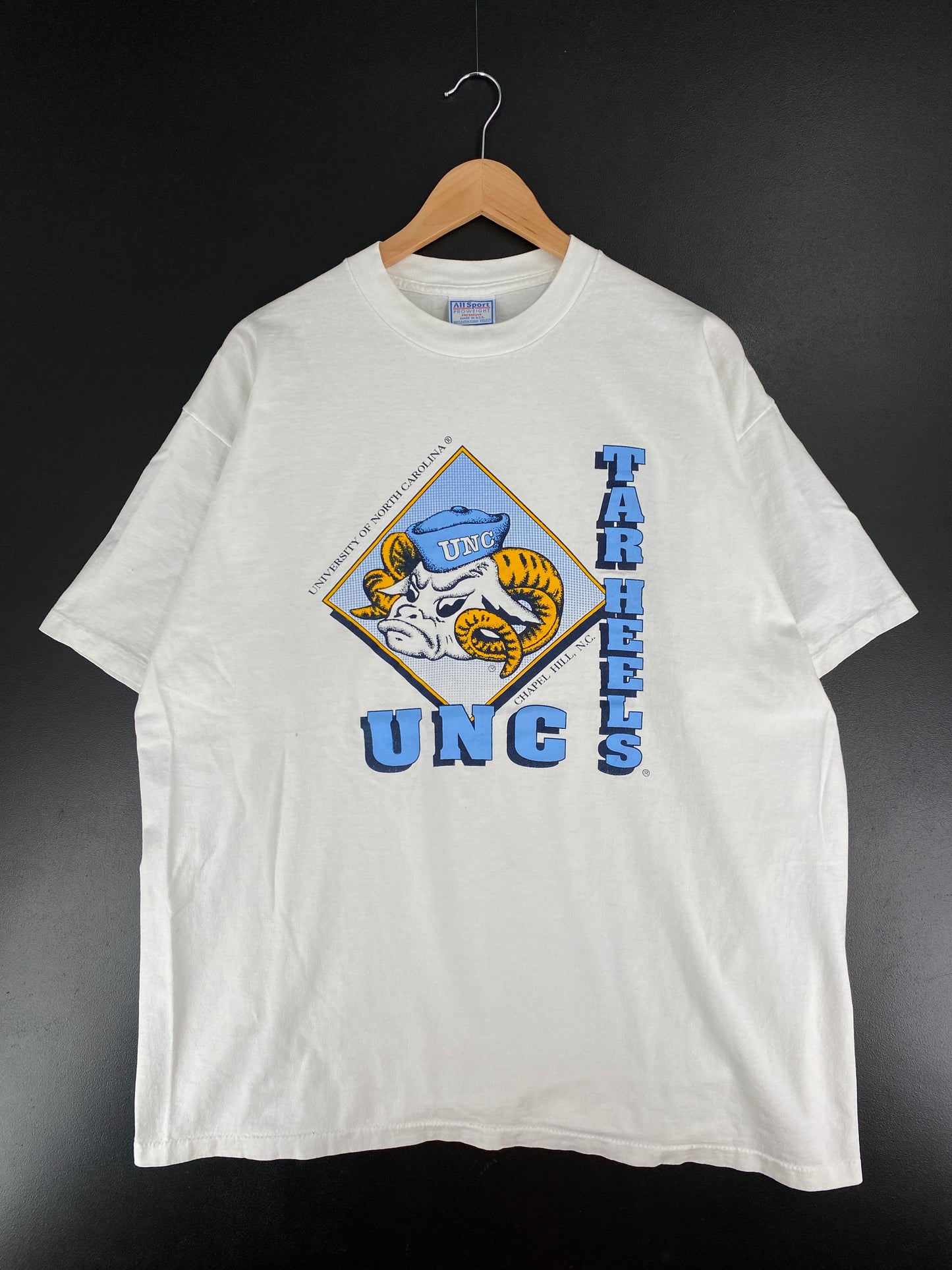 90's UNIVERSITY OF CAROLINA TAR HEELS Made in USA Size XXL Vintage College T-Shirt / E7234T