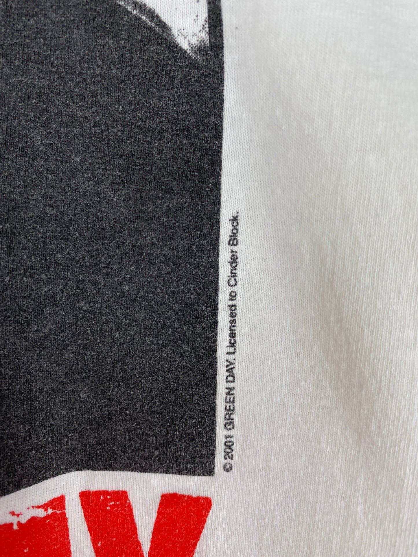 2001 GREEN DAY Size L Vintage Music T-Shirts /  F962T