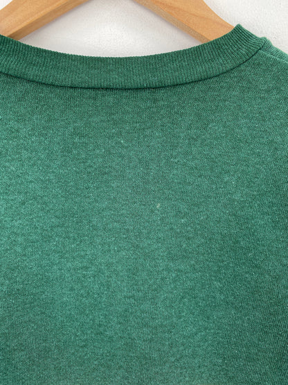 90’s MIAMI Size No Tag(Approx.M) Vintage College Half Button Down Sweat-Shirt / F972S