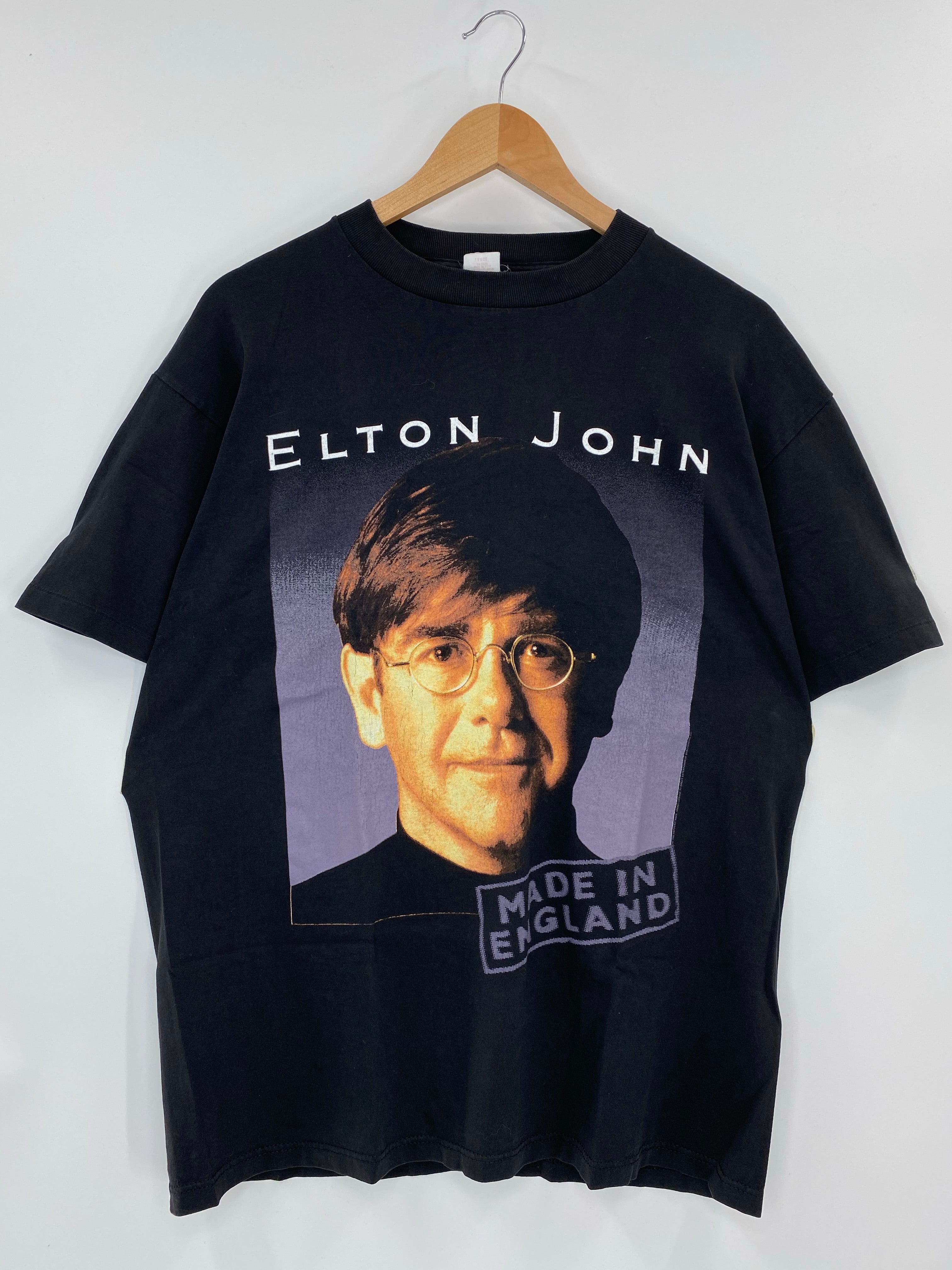 90’s ELTON JOHN Made In USA Size L Vintage Music T-shirt / E6911T