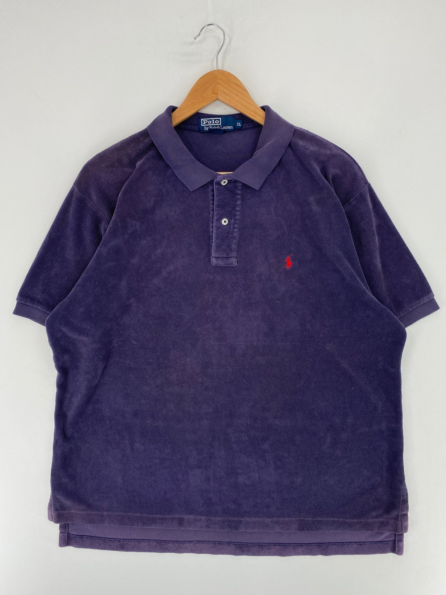 90's POLO RALPH LAUREN Size XL Vintage Fleece Polo-Shirt / E9152R