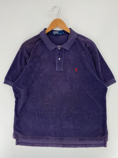 90's POLO RALPH LAUREN Size XL Vintage Fleece Polo-Shirt / E9152R