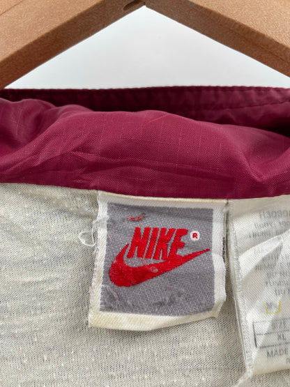 90's NIKE SILVER TAG Size L Vintage Zip-up Nylon Jacket / G3216N