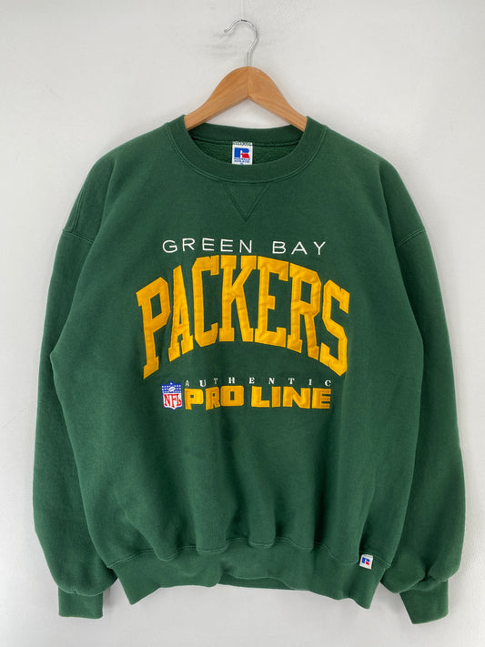 90's RUSSELL x PACKERS Made in USA Size XL Vintage NFL Sweat-shirt / E9997S