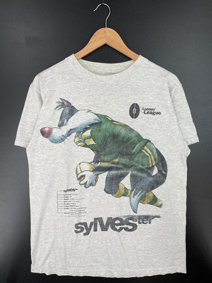 90’s LOONEY TUNES SYLVESTER Size No Tag (Approx.L) T- Shirts / G2994T