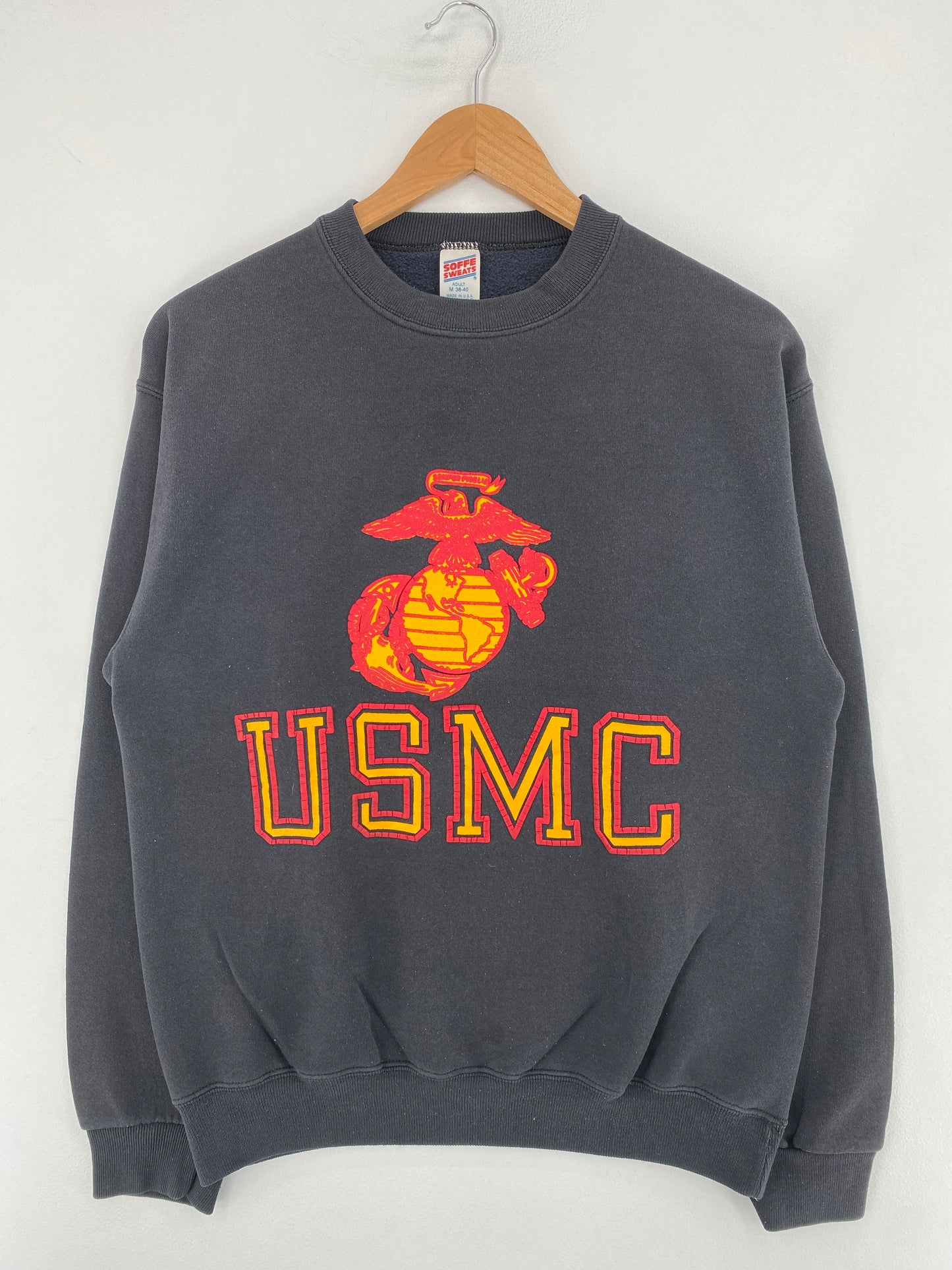 90's USMC Made in USA Size M Vintage Sweat-Shirts / E9369S