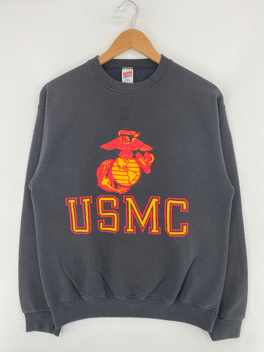 90's USMC Made in USA Size M Vintage Sweat-Shirts / E9369S