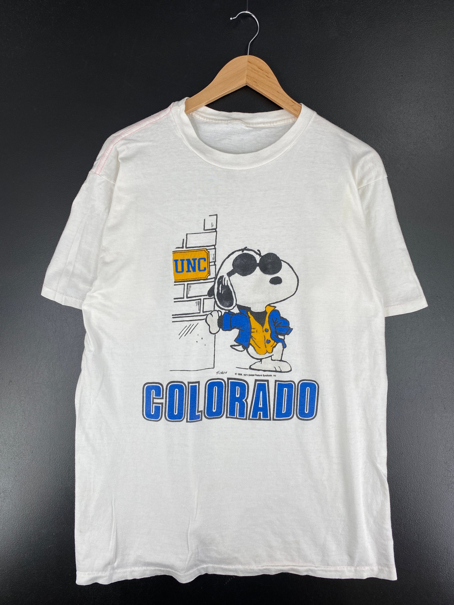 80’s UNC x SNOOPY Size No tag(Approx.XL) Vintage College T-Shirts / F2371T